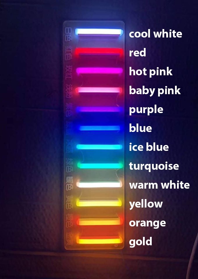 Neon Nights Colour Guide
