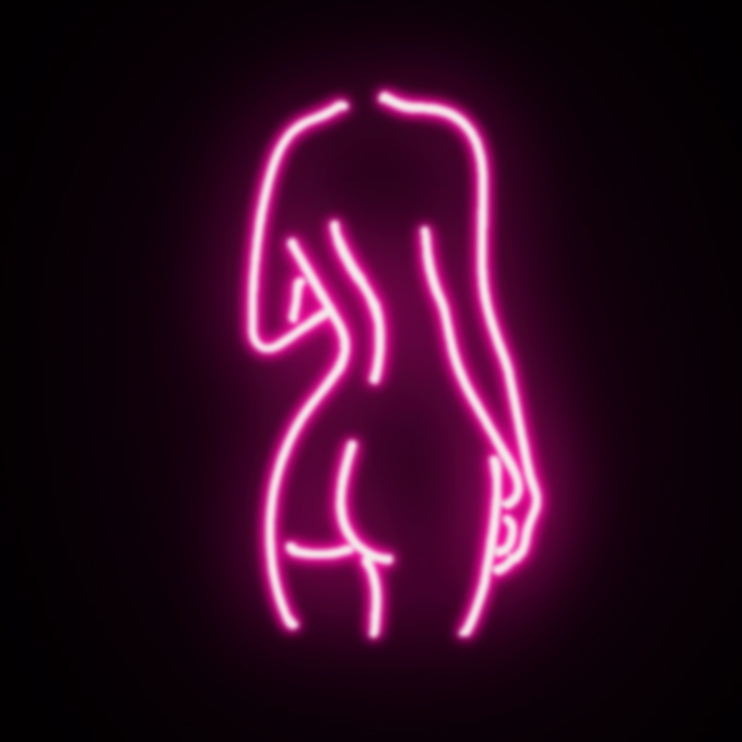 'Naked Lady' 37cm Custom Neon Signs