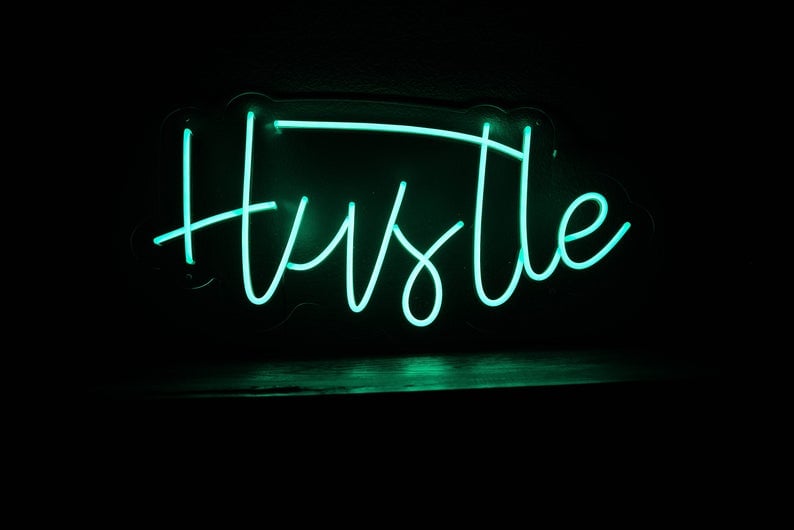 Hustle Custom Neon Sign | Neon Nights Auckland, New Zealand