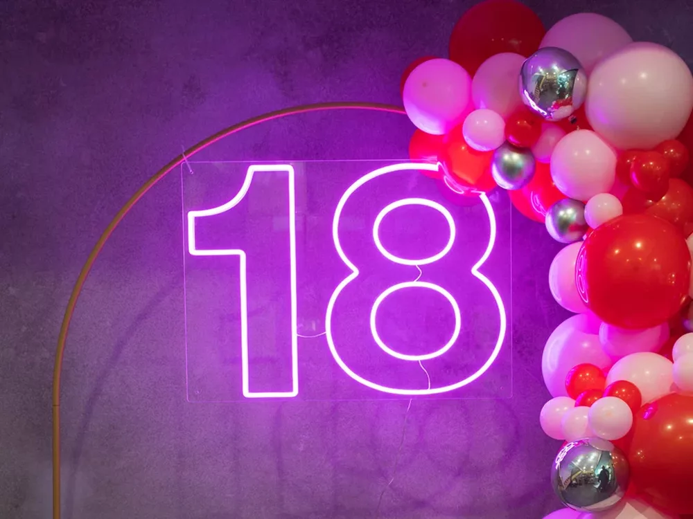 18 Birthday Party Custom Neon Sign | Neon Nights Auckland, New Zealand