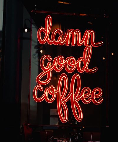 Damn Good Coffee Custom Neon Sign | Neon Nights Auckland, New Zealand