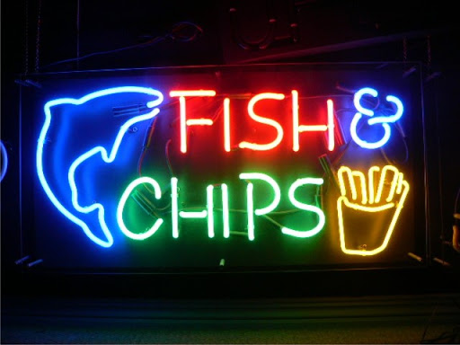 Fish & Chips 2 Custom Neon Sign | Neon Nights Auckland, New Zealand