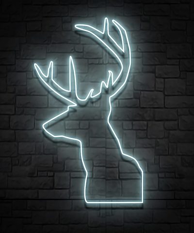 Stag Deer head neon sign