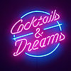 'Cocktails&dreams' cocktails-and-dreams neon sign (1)