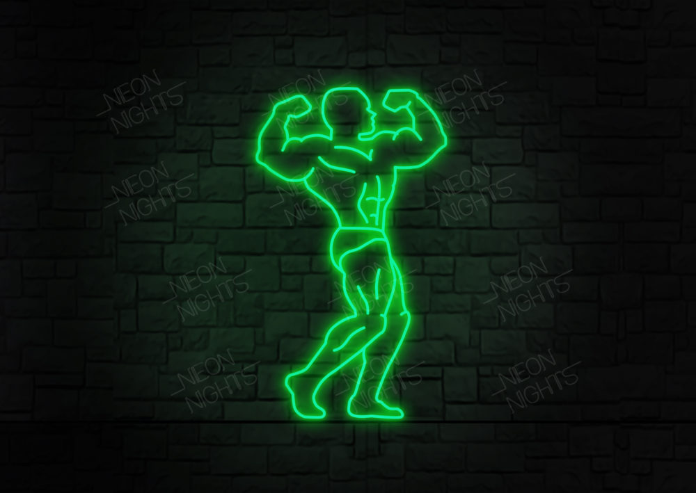 bodybuilding neon sign