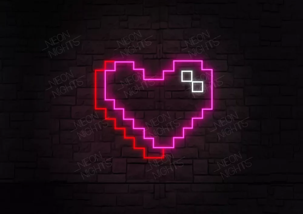 love heart neon sign