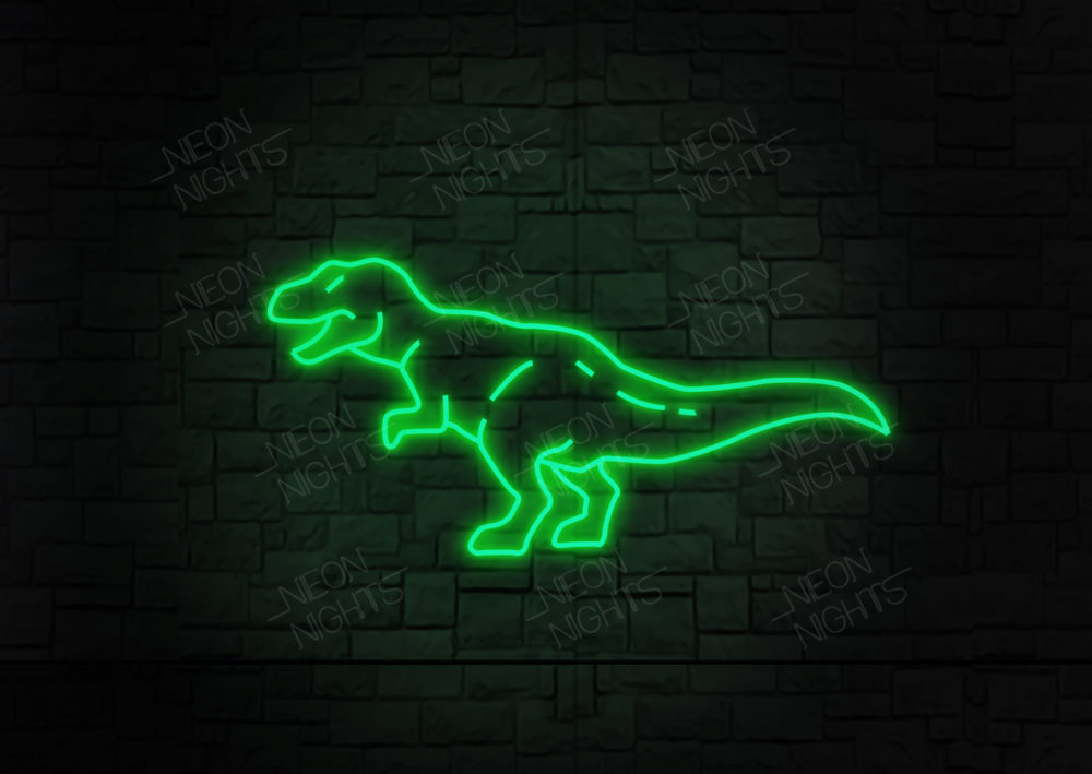 dinosaur neon sign