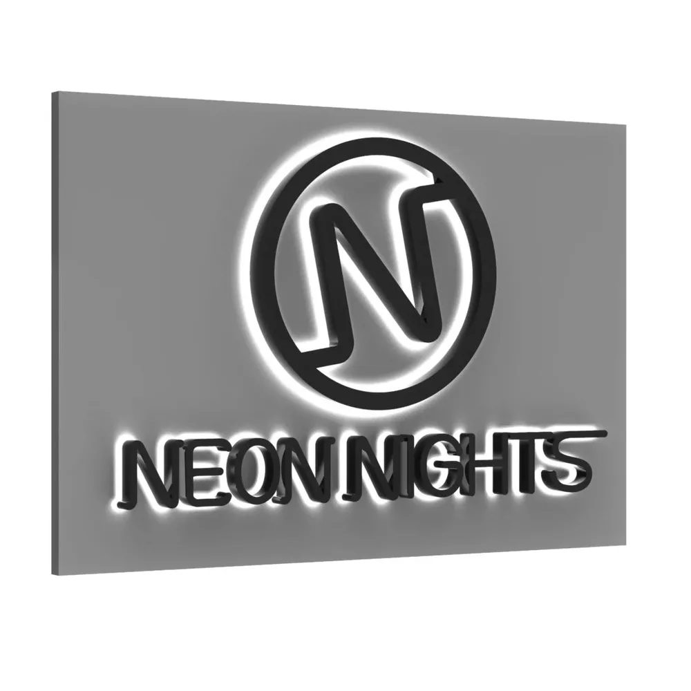 exterior LED standard 3D channel letter sign - Neon Nights Halo Lit